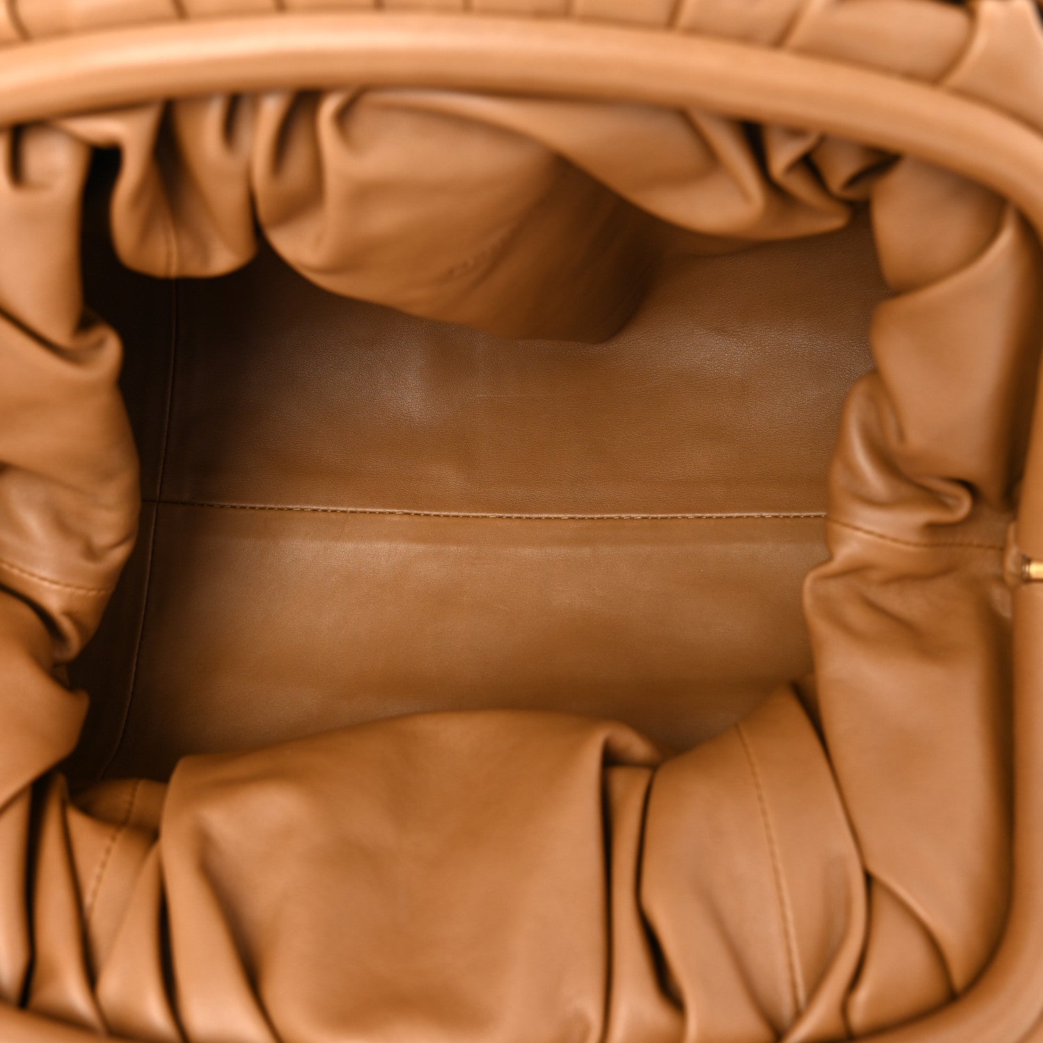 Smooth Butter Calf The Pouch Oversized Clutch Cammello