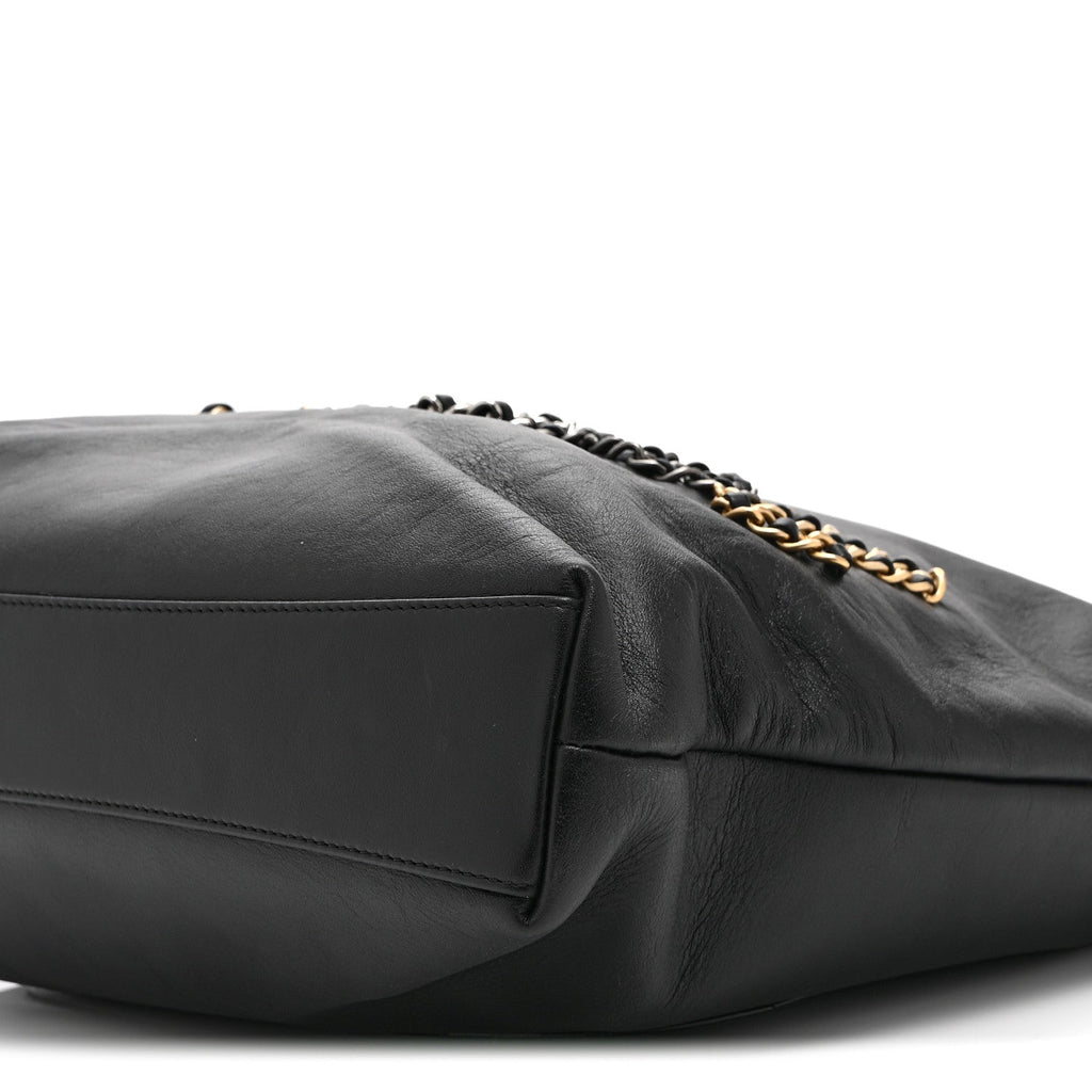 Calfskin Chain 20s Signature Tote Black