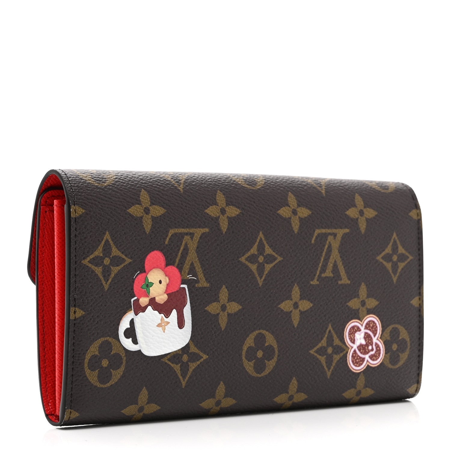 Monogram Candy Factory Sarah Wallet Candy Red