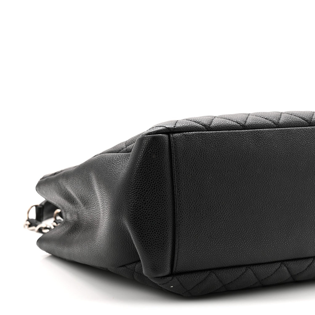 Caviar Quilted Grand Shopping Tote GST Black