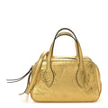 Metallic Calfskin Small Maeve Bag Gold