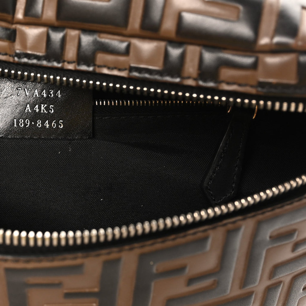 Vitello Century Bi-Color FF 1974 Embossed Belt Bag Maya Black