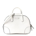 Calfskin Diamante Small Top Handle Bag White