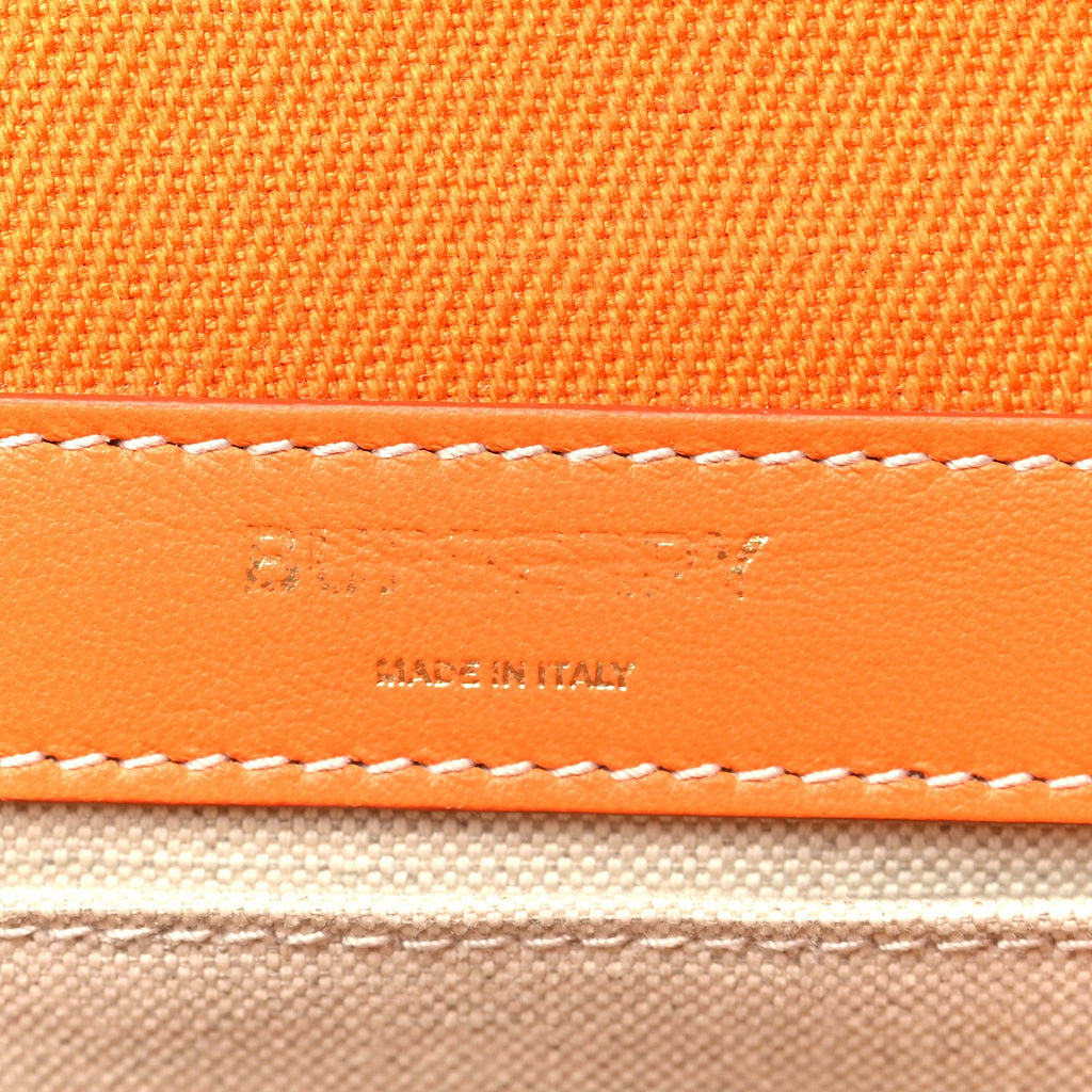 Canvas Horseferry Print Small Lola Bag Deep Orange