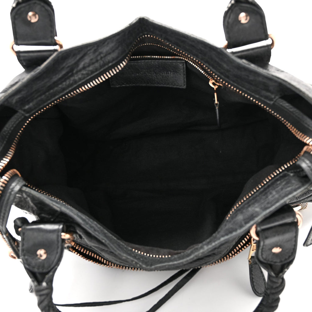 Agneau Giant 21 Rose Gold Hardware City Black