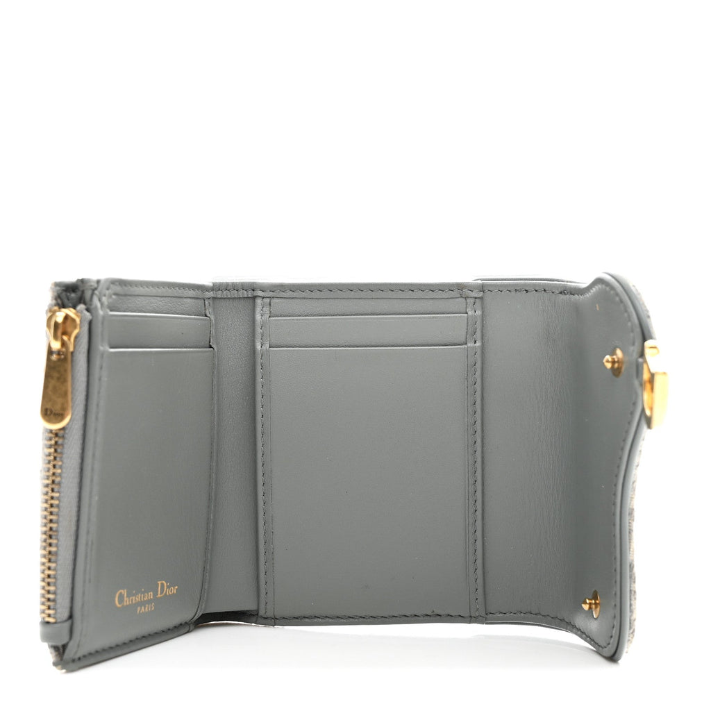 Oblique Saddle Lotus Wallet Grey