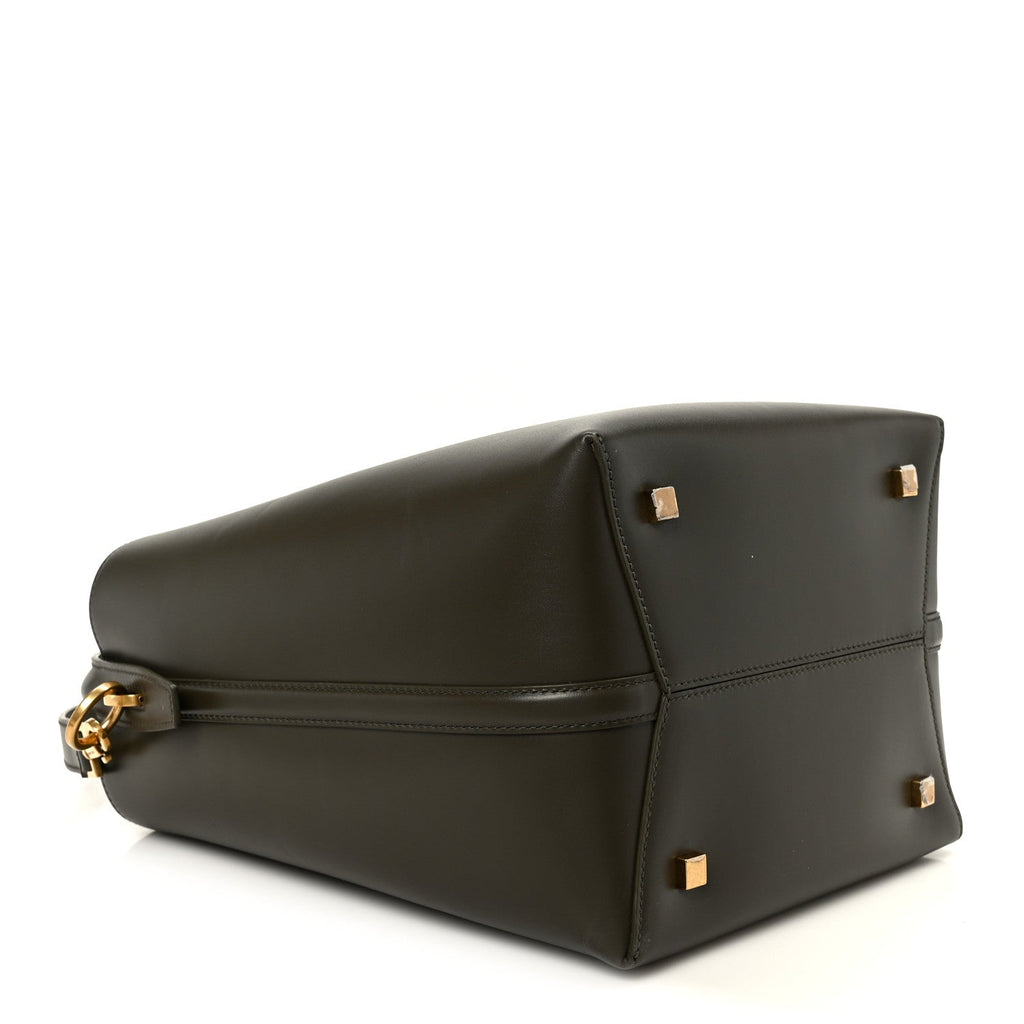 Shiny Calfskin Le 37 Bucket Bag Deep Musk