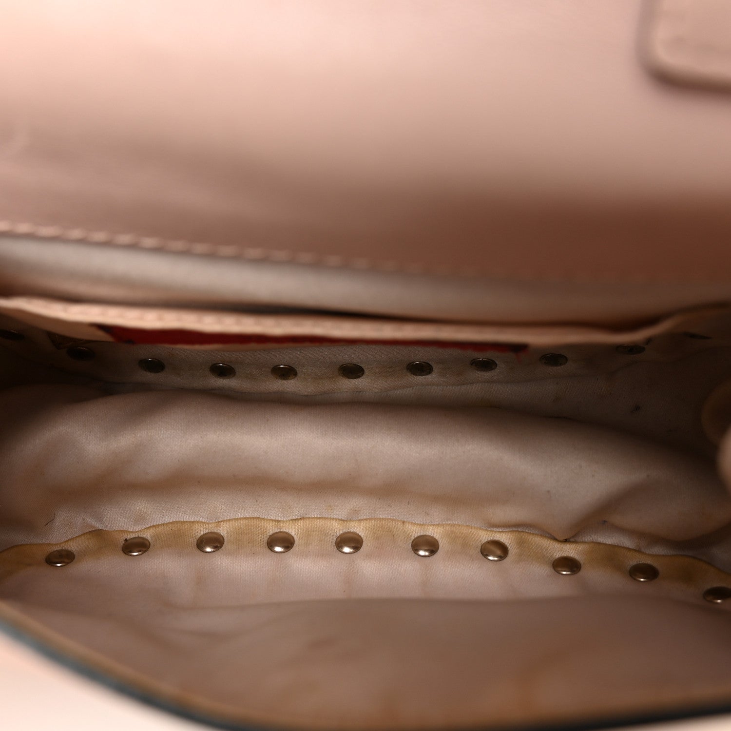 Calfskin Rockstud Crossbody Saddle Bag Water Rose