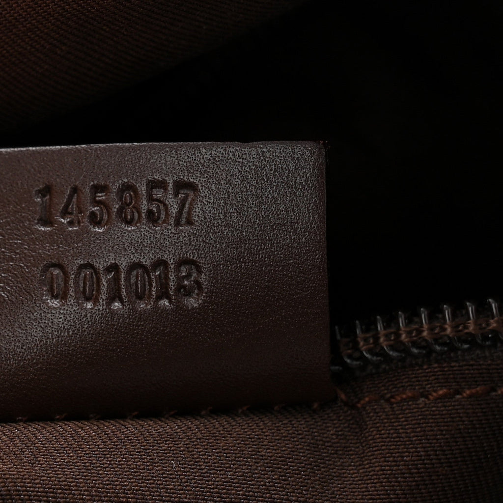 Monogram Calfskin Perforated Medium Flat Messenger Bag Dark Brown