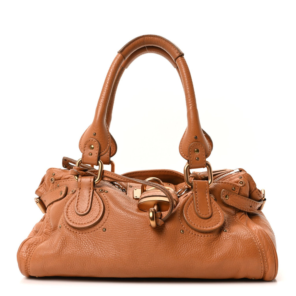 Calfskin Medium Paddington Satchel Tan