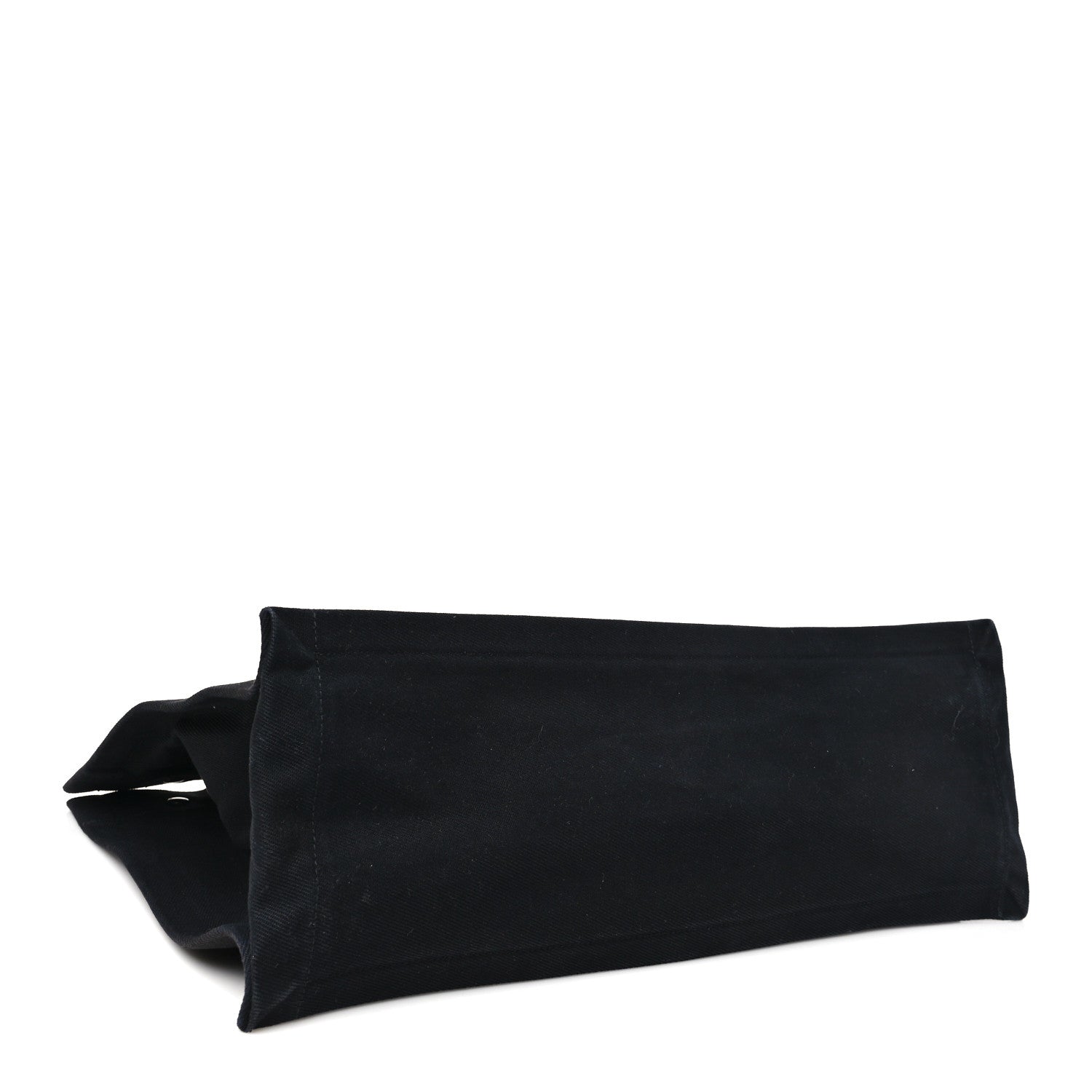 Linen Calfskin Rive Gauche Tote Black