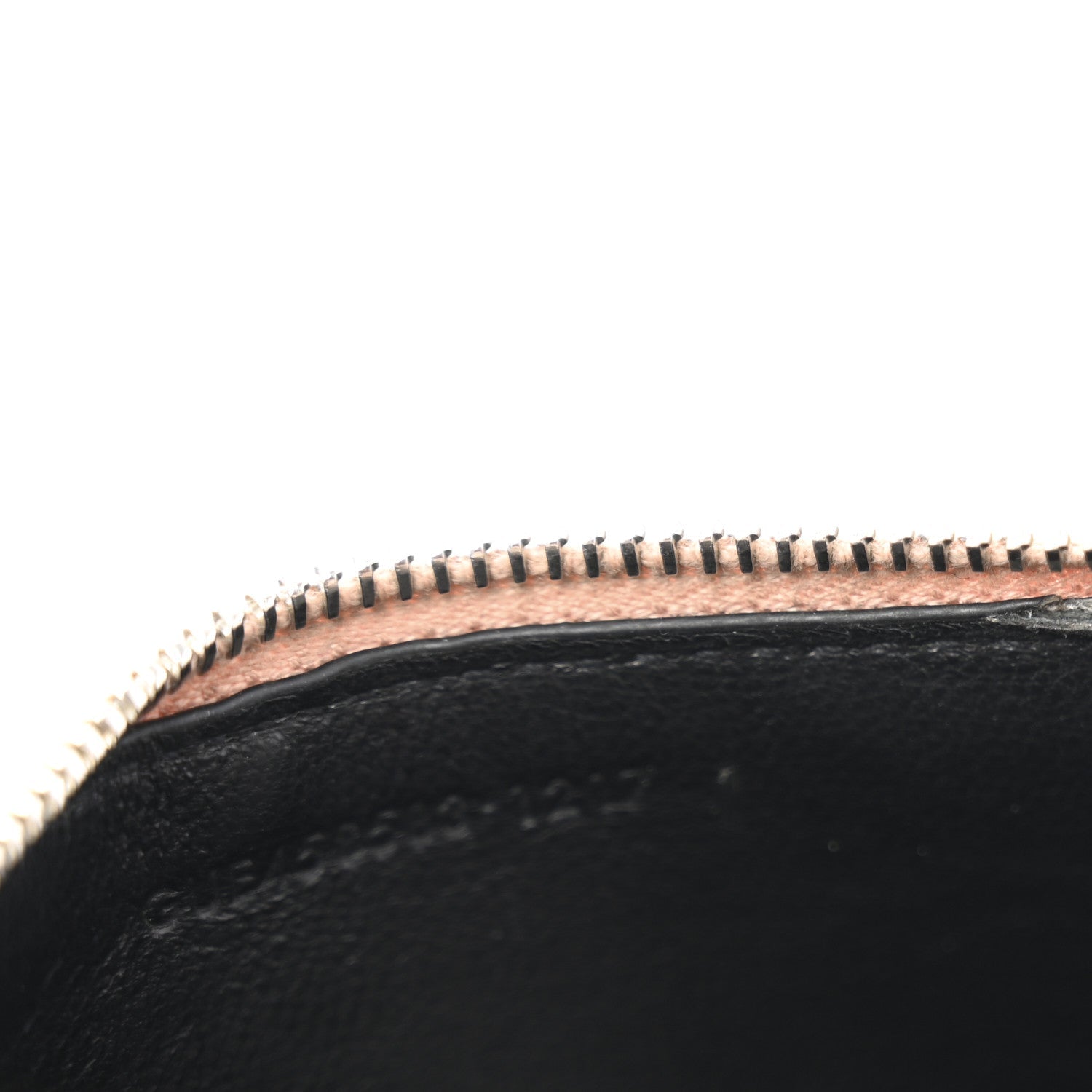 Grained Calfskin 5 Fragments Zip Pouch  Holder Rose Antic