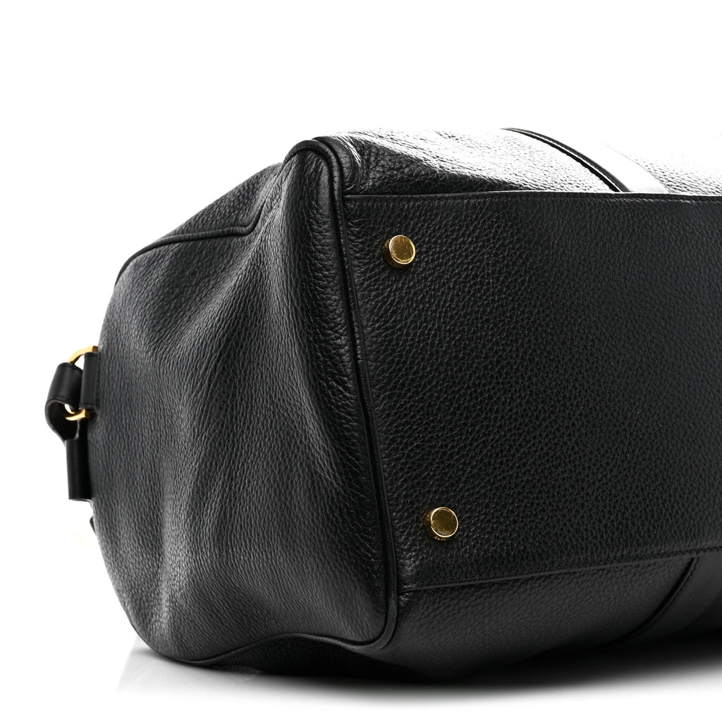 Calfskin Buckley Duffle Bag Black