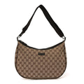 Monogram Medium Half Moon Hobo Dark Brown