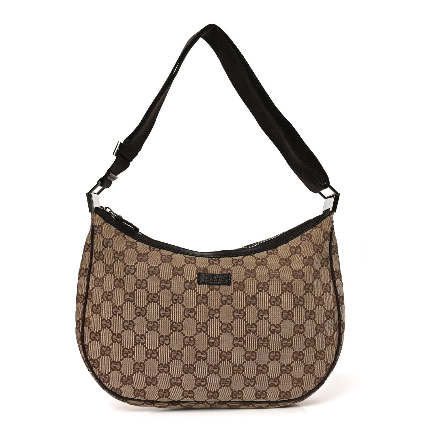 Monogram Medium Half Moon Hobo Dark Brown