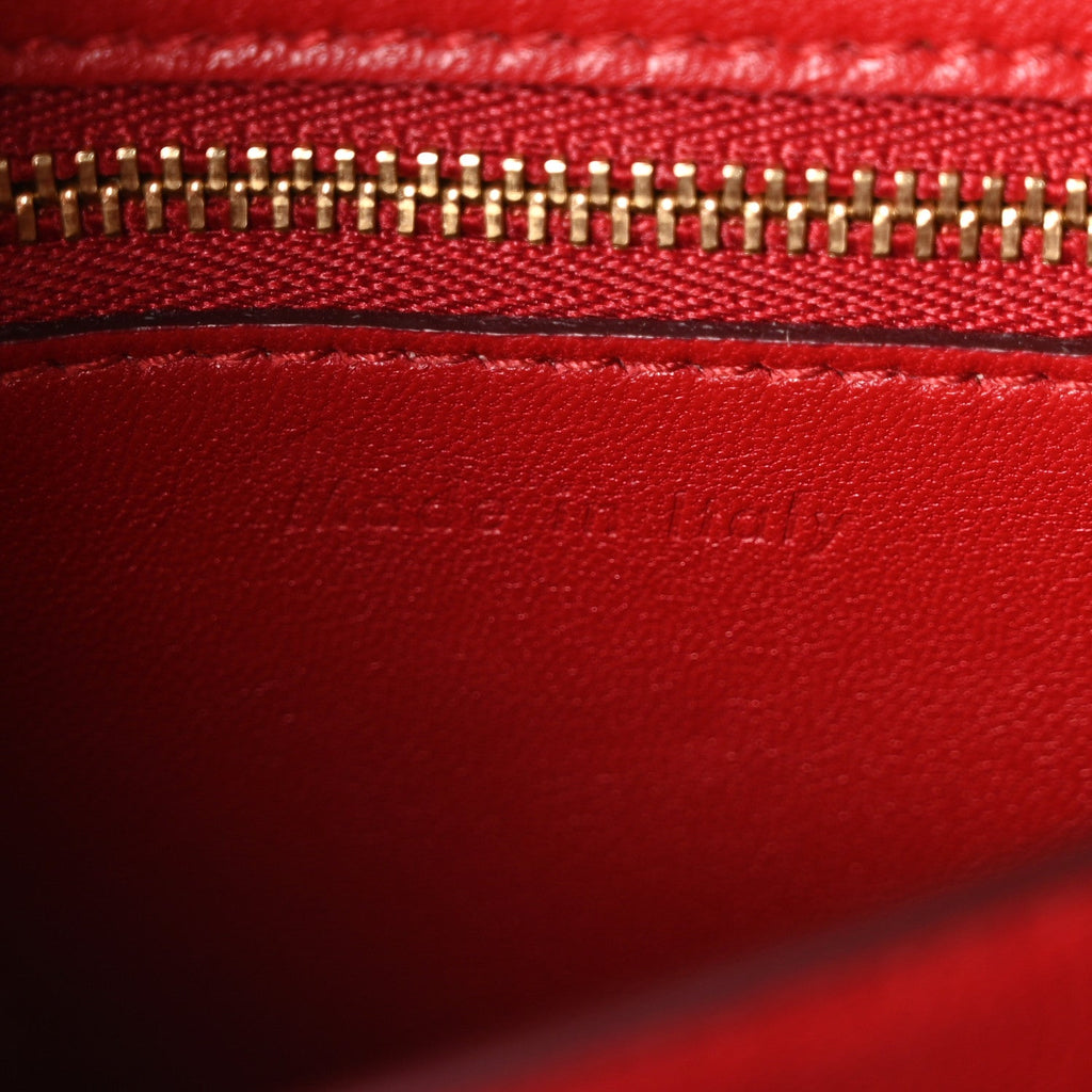 Smooth Calfskin Small Classic Box Flap Bag Red