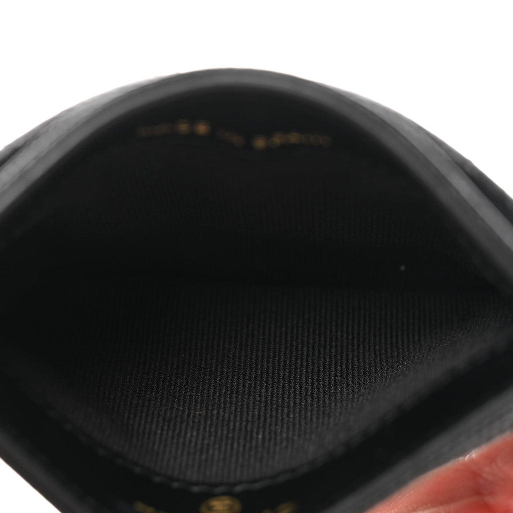Caviar Quilted Crystal  Holder Black