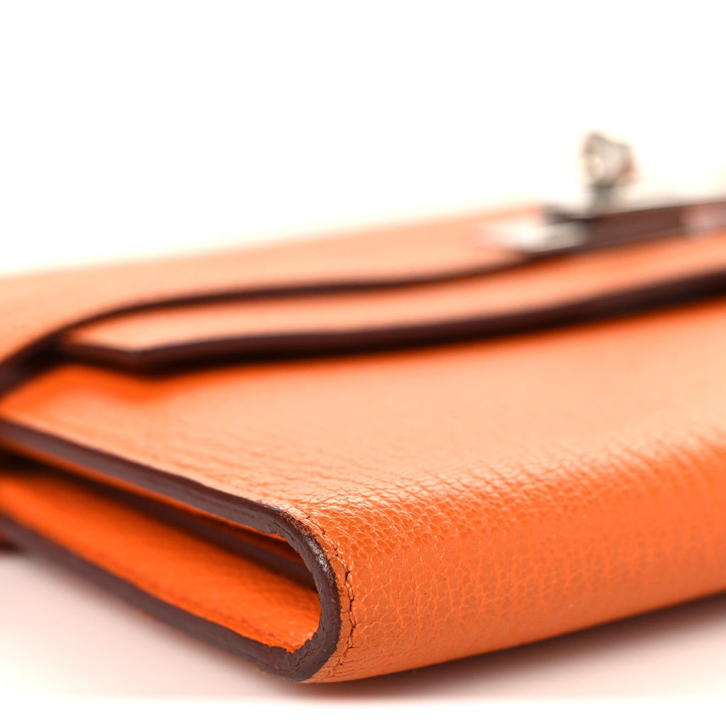 Chevre Mysore Kelly Longue Wallet Orange