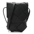 Nappa Maxi Intrecciato Diago Phone Pouch Black