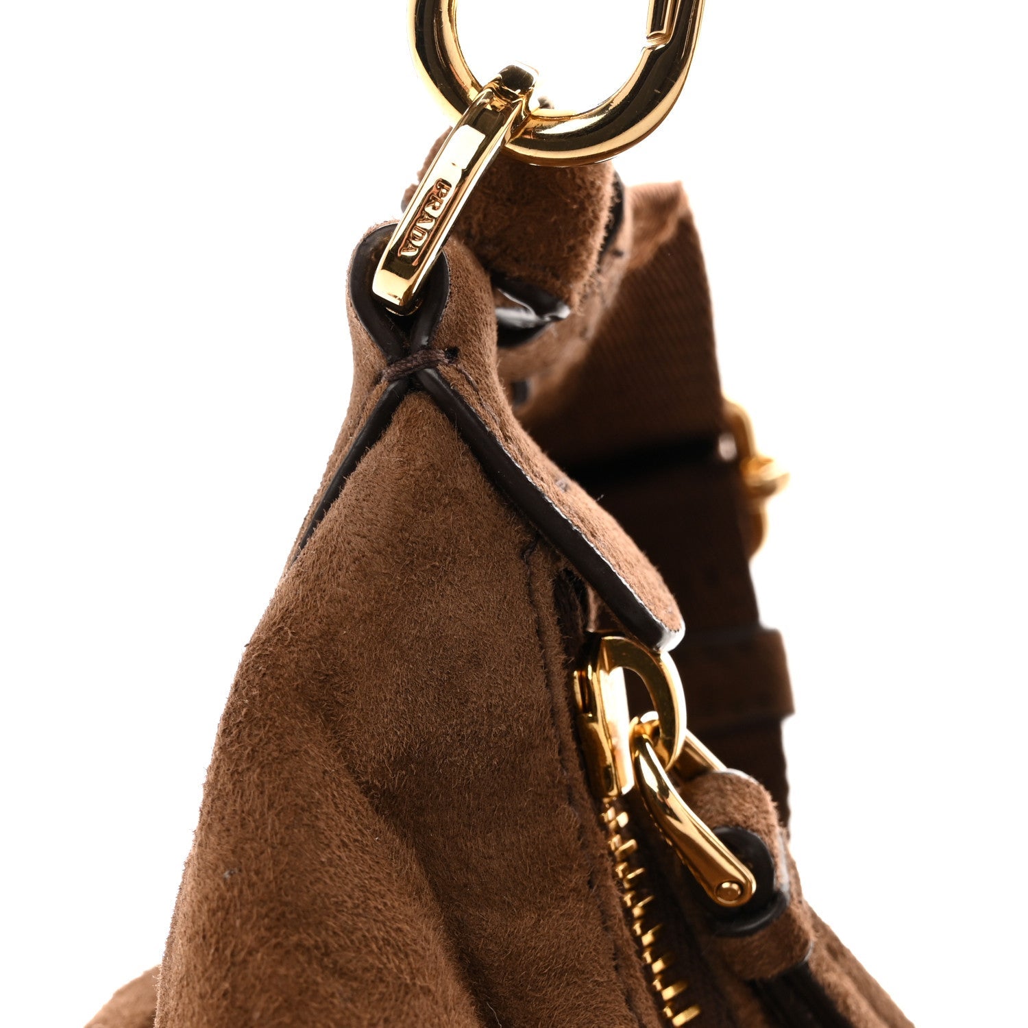 Suede Large Explore Shoulder Bag Cocoa Brown