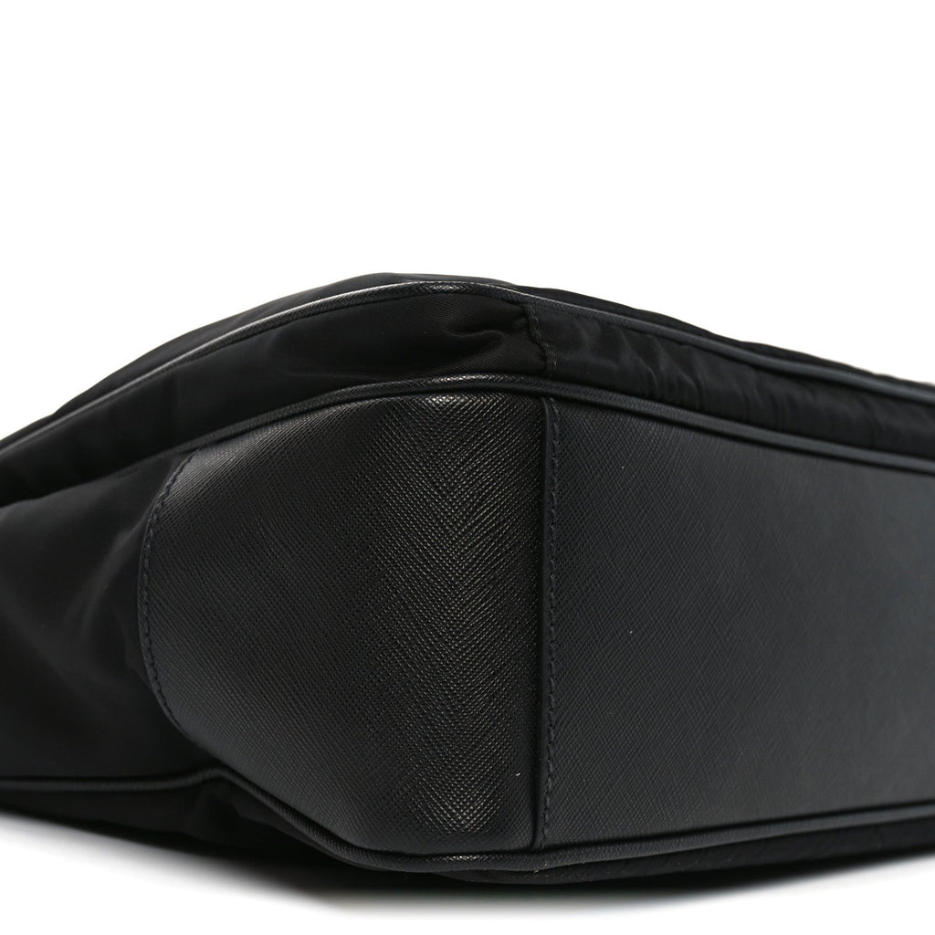 Tessuto Nylon Saffiano Tote Black