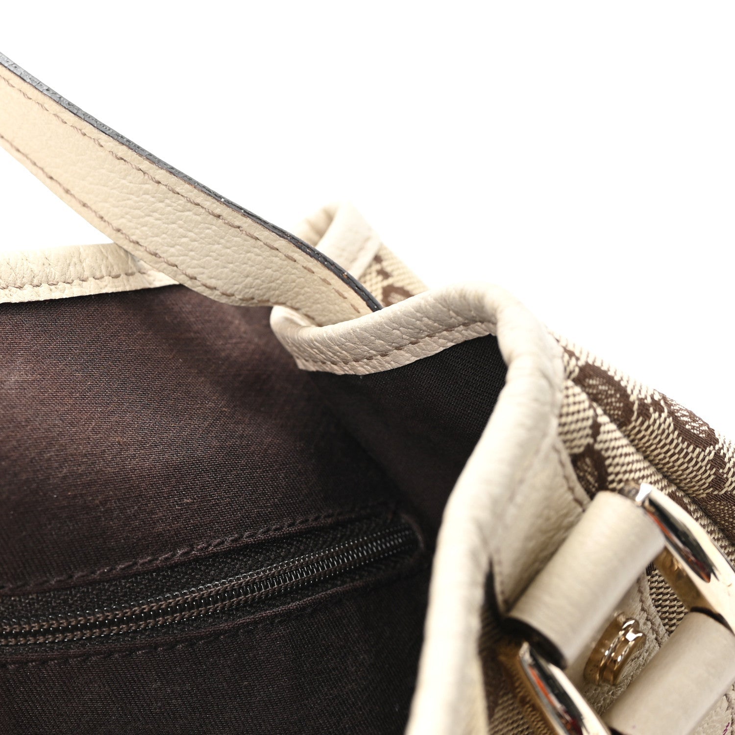 Monogram Medium Abbey Shoulder Bag Off White