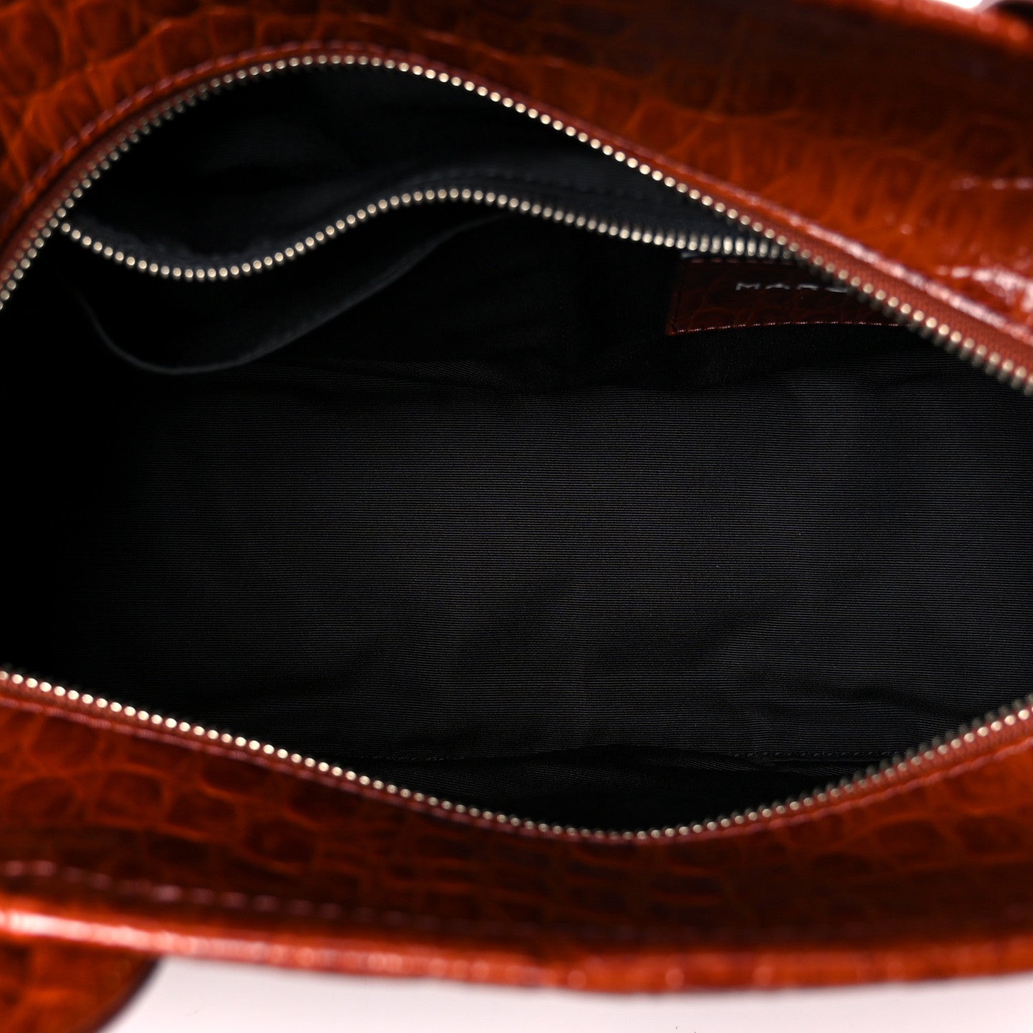 Croc Embossed Small The Tote Bag Spice Brown