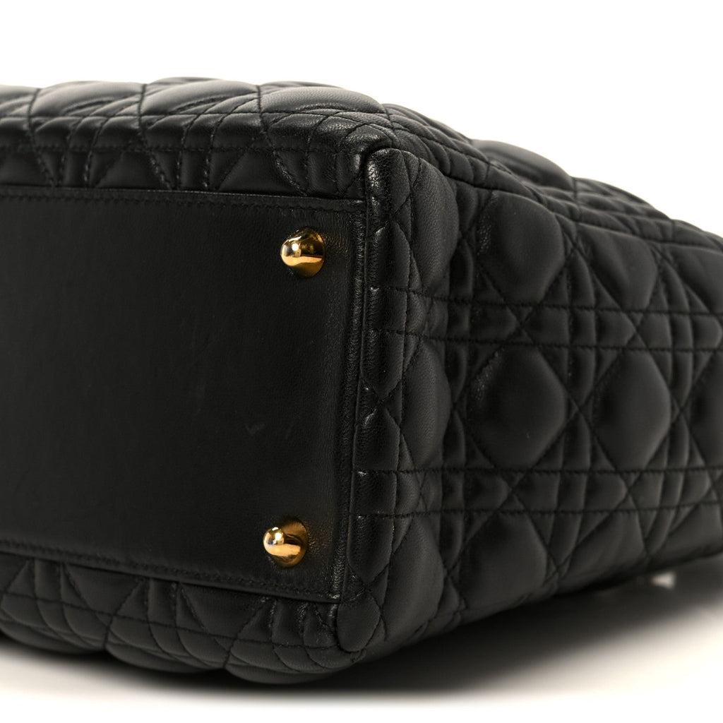 Lambskin Cannage Large Lady Dior Black