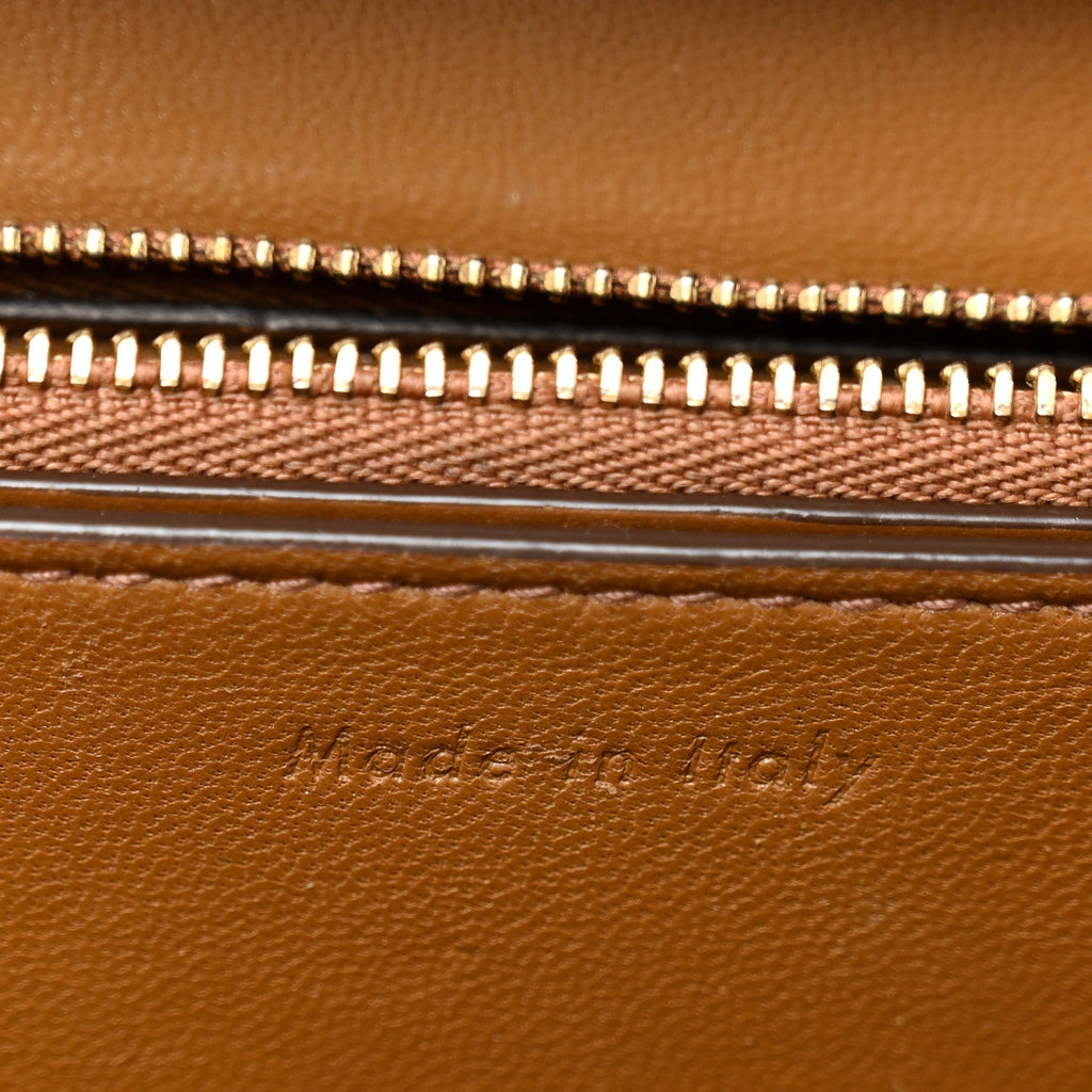 Box Calfskin Medium Classic Box Flap Bag Camel