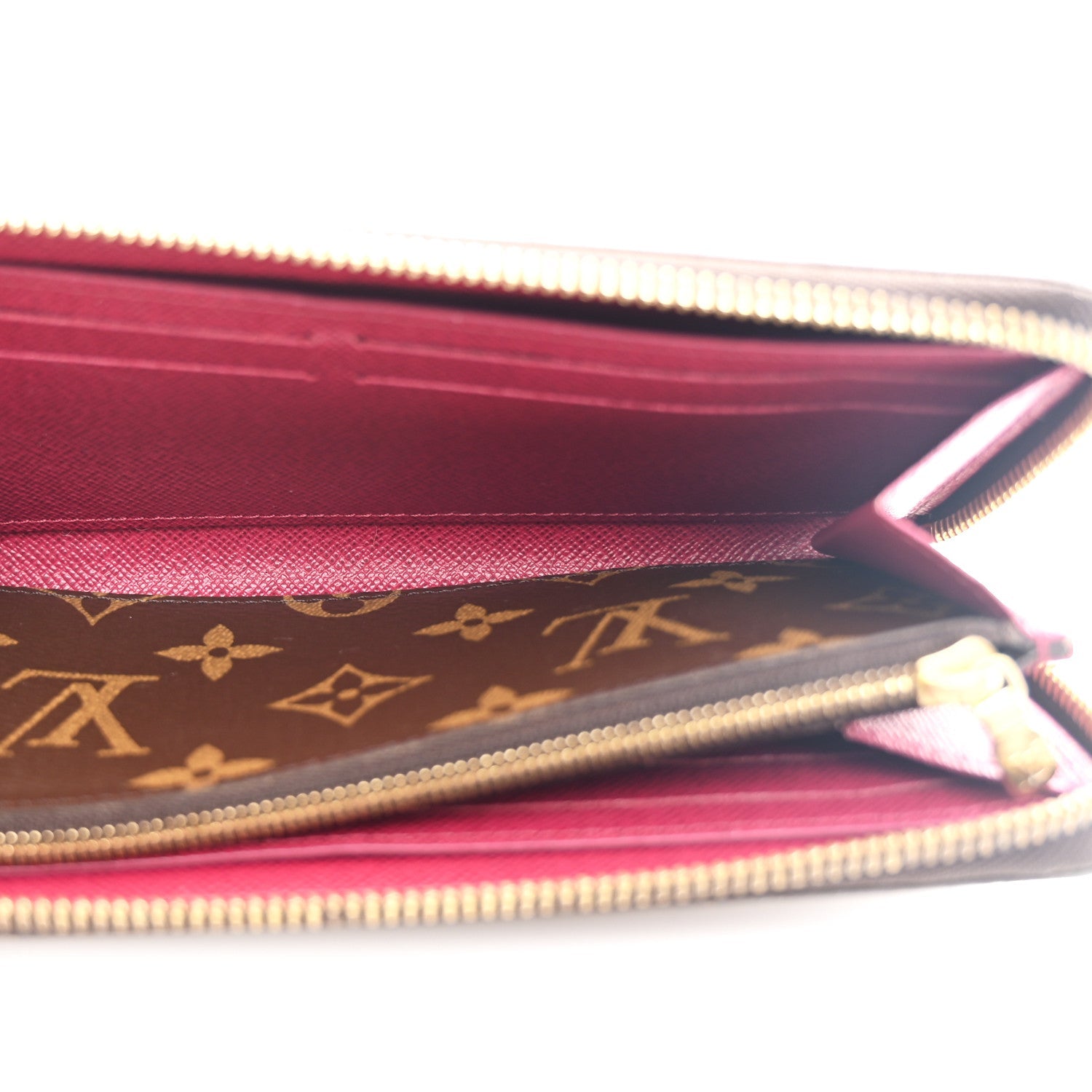 Monogram Clemence Wallet Fuchsia