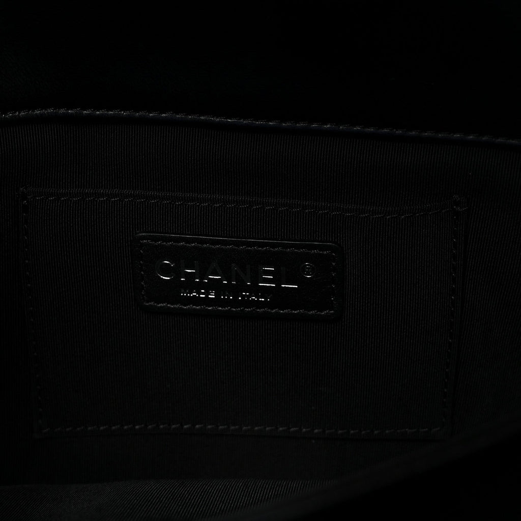 Lambskin Quilted Fold Up Again Clutch Black