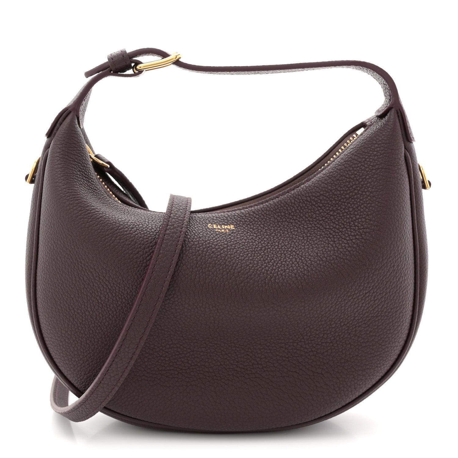 Supple Grained Calfskin Teen Lulu Shoulder Bag Deep Burgundy