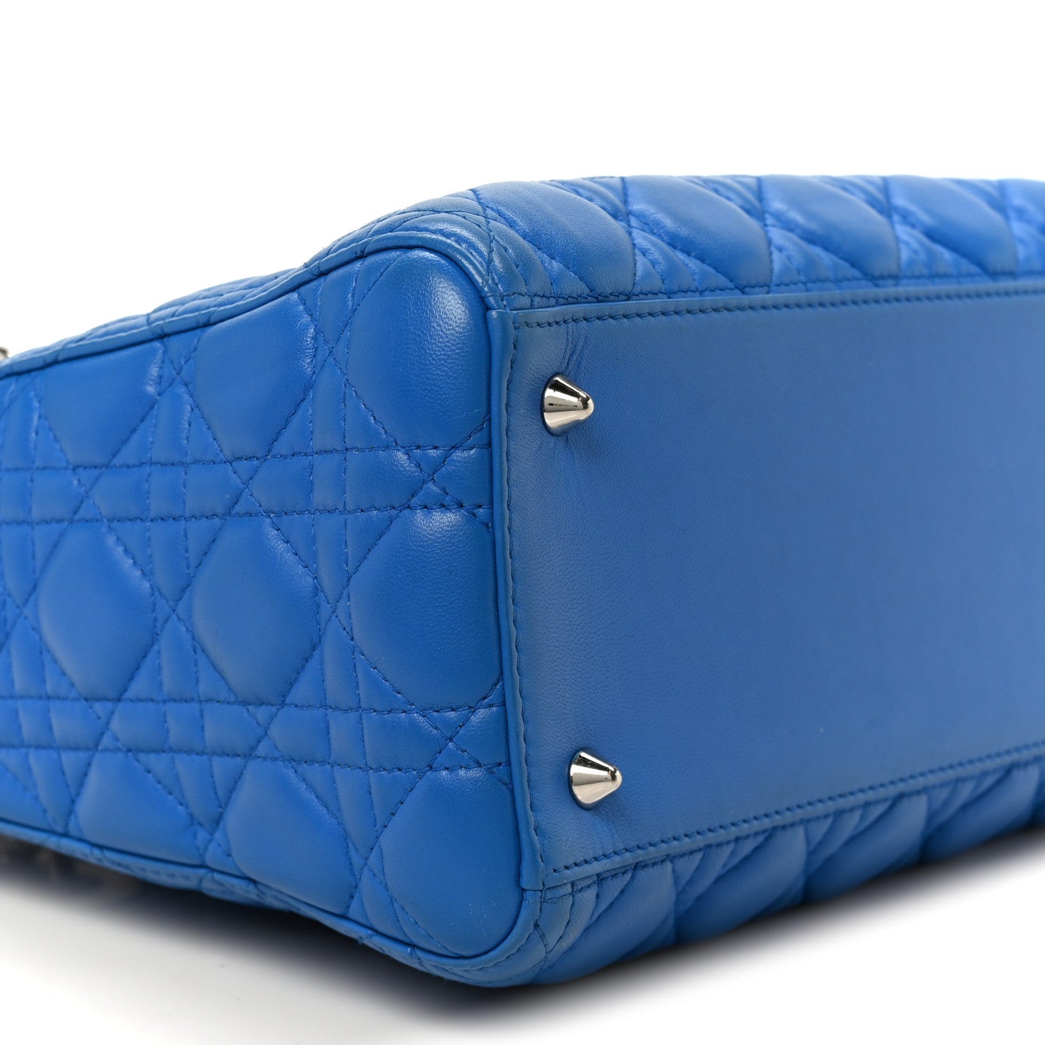 Lambskin Cannage Medium Lady Dior Blue