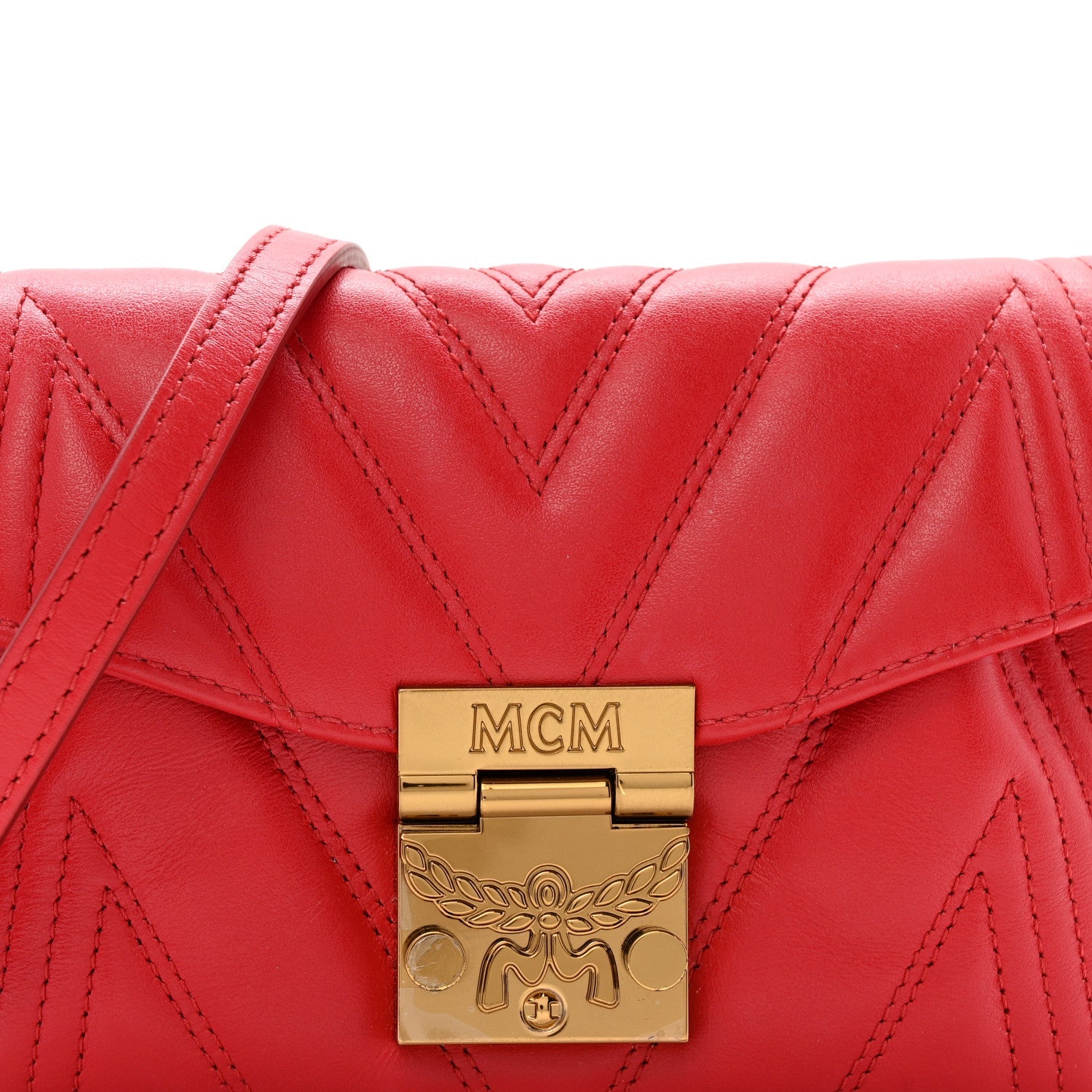 Calfskin Quilted Small Patricia Belt Bag Ruby Red