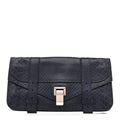 Snakeskin PS1 Pochette Clutch Blue