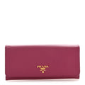 Saffiano Metal Continental Flap Travel Wallet Ametista