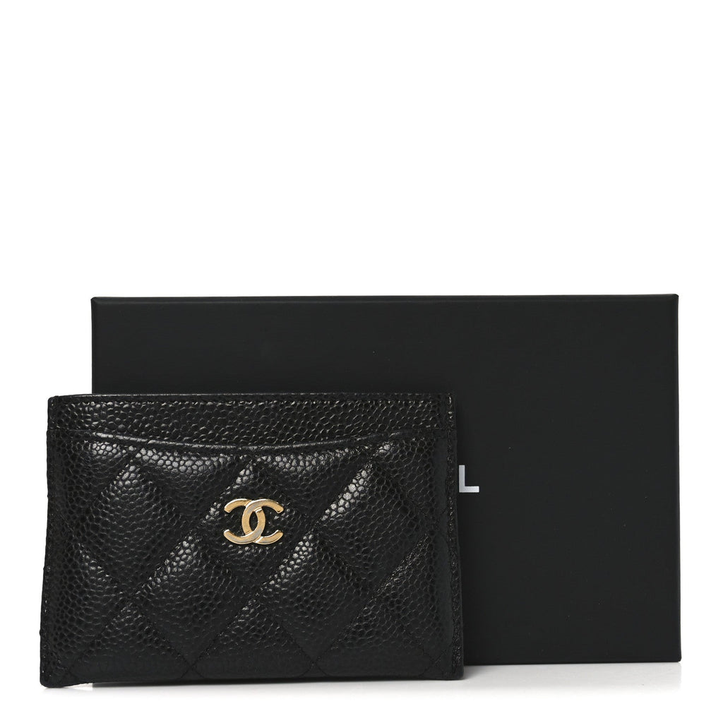 Caviar Quilted  Holder Black