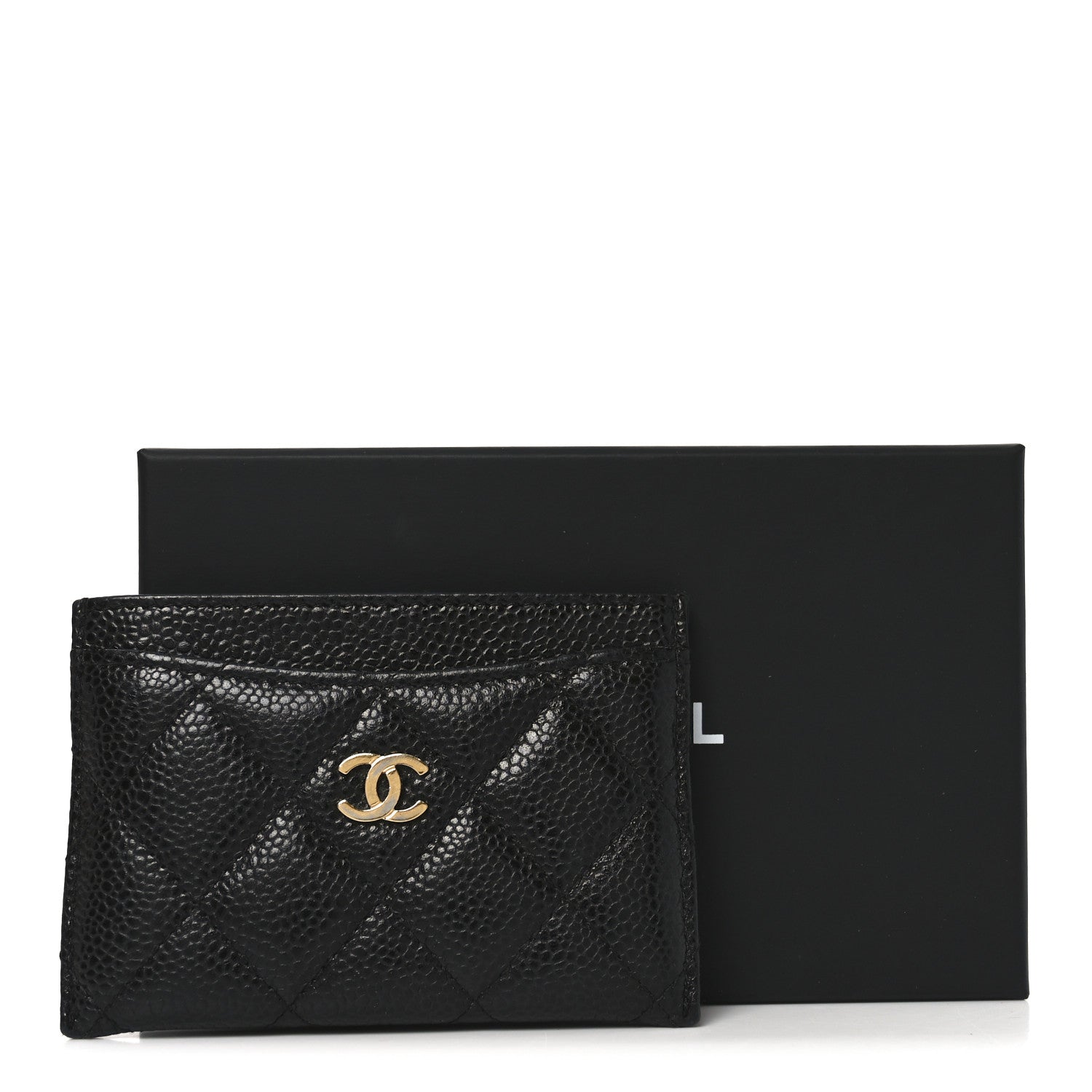 Caviar Quilted  Holder Black