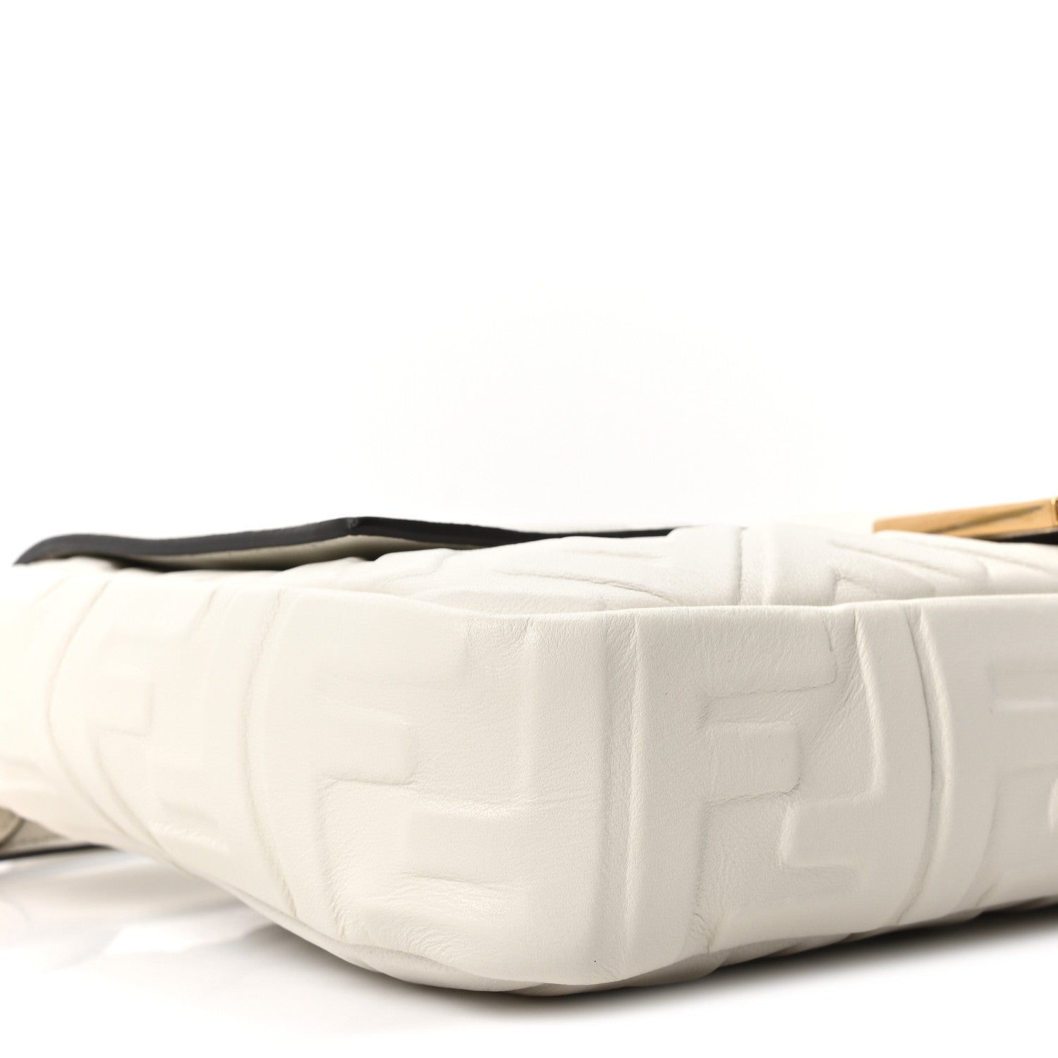 Nappa FF 1974 Embossed Large Baguette White