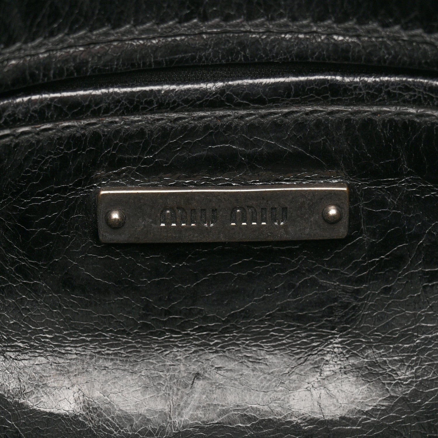 Vitello Shine Crystal Shoulder Bag Black