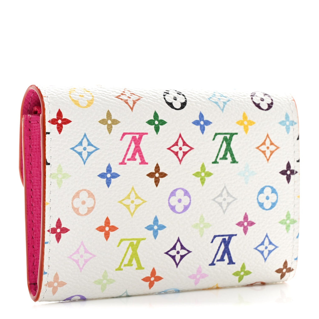 LV X TM Monogram Multicolor Rosalie Coin Purse White Kawaii Pink