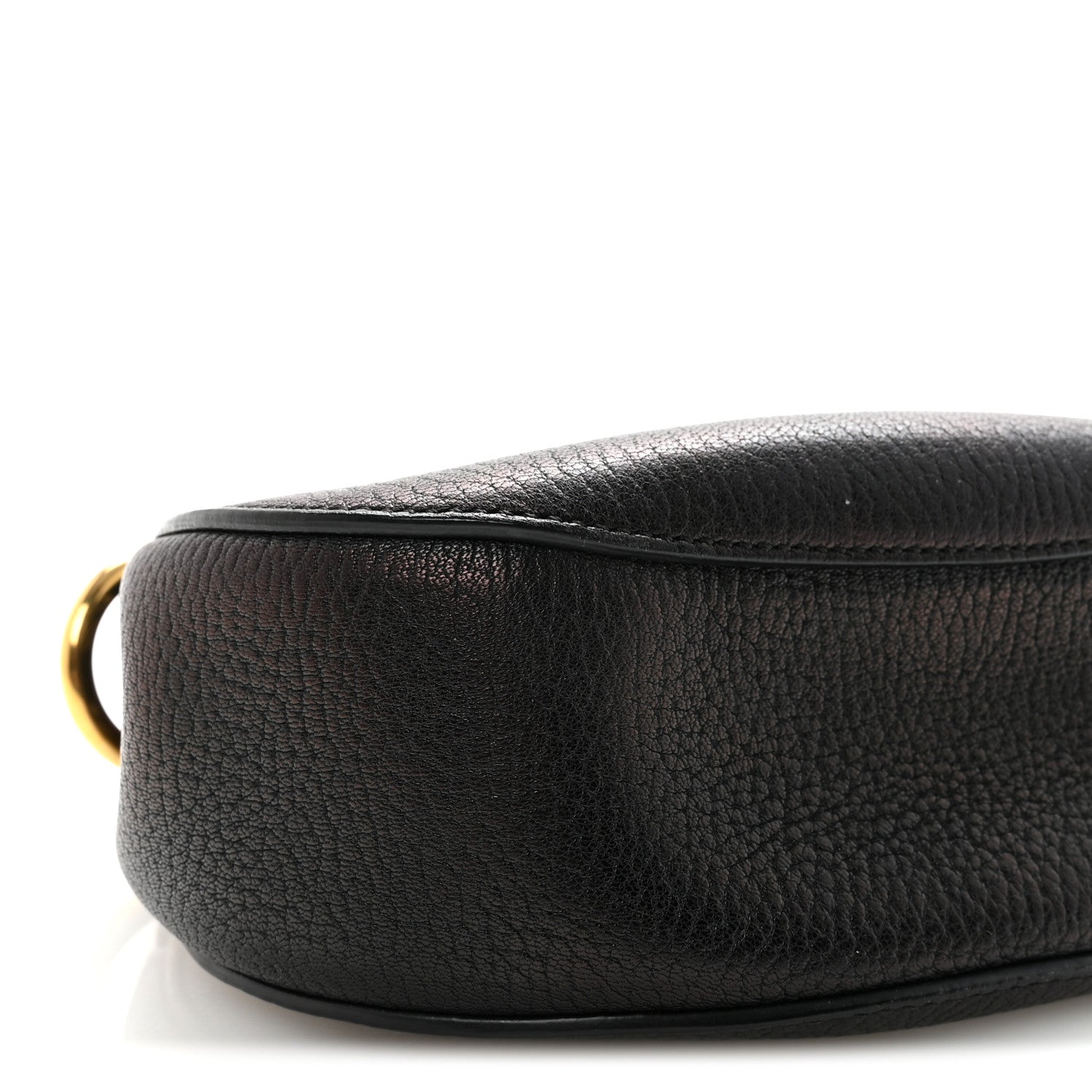 Grained Lambskin Mini Drew Shoulder Bag Black