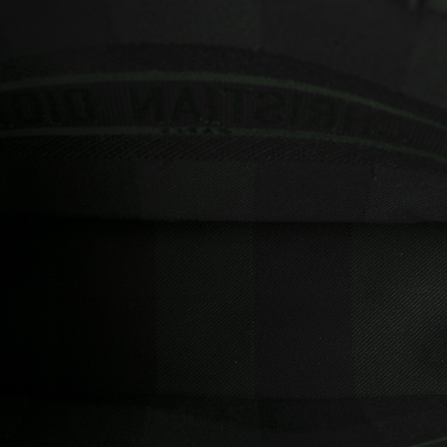 Canvas Embroidered Checkered Book Tote Black Green