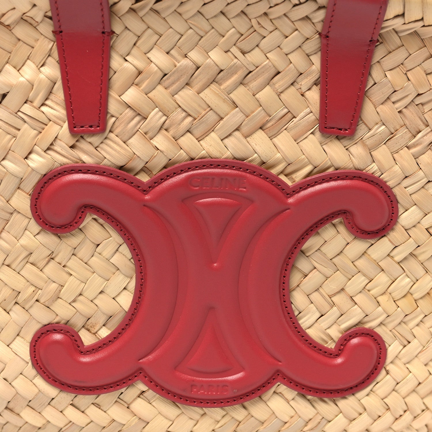 Raffia Calfskin Triomphe Teen Panier Lipstick