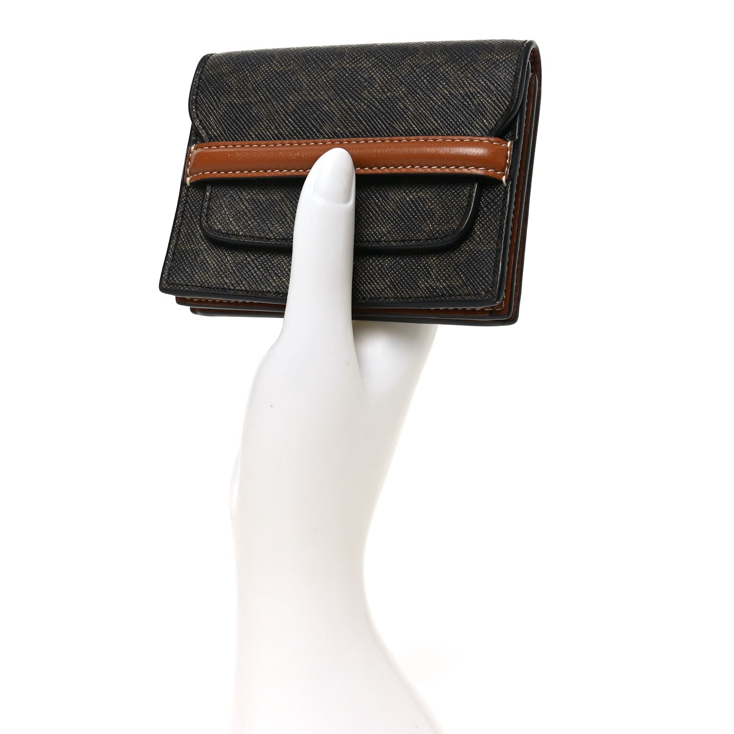 Triomphe Canvas Business  Holder Tan