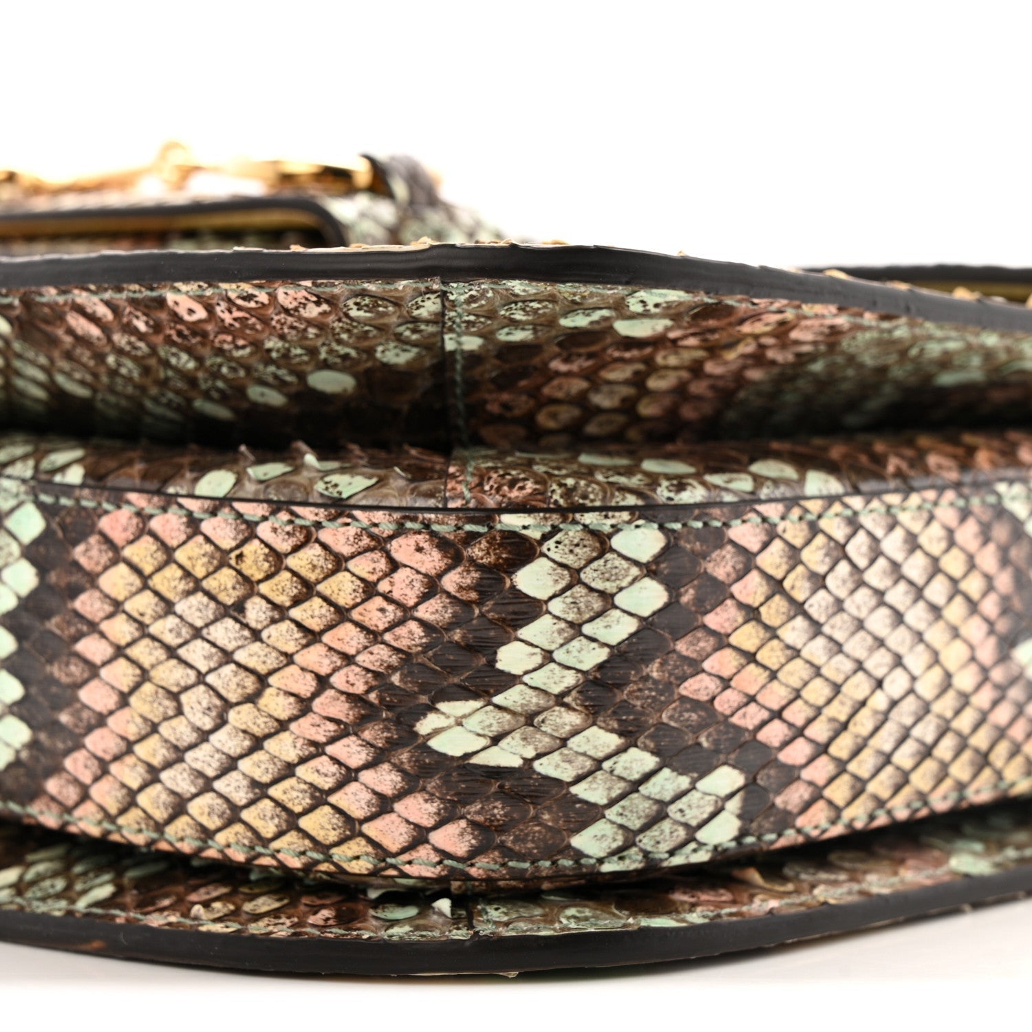 Snakeskin Horsebit 1955 Shoulder Bag Multicolor