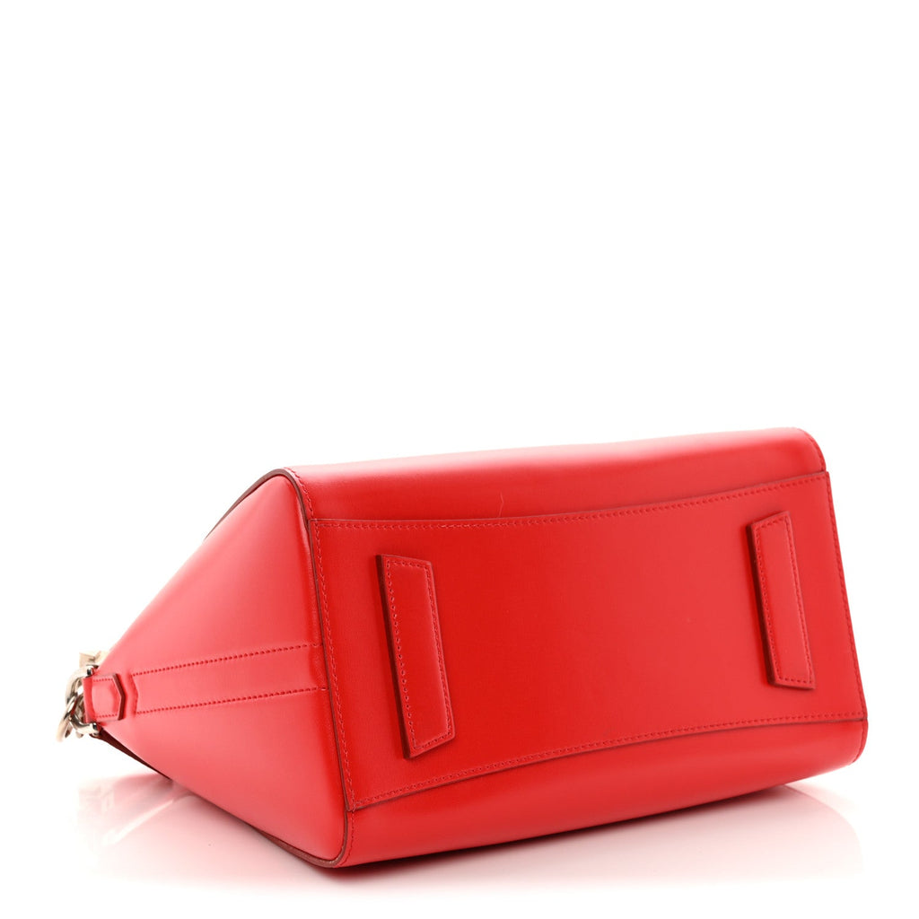 Shiny Lord Calfskin Small Antigona Medium Red