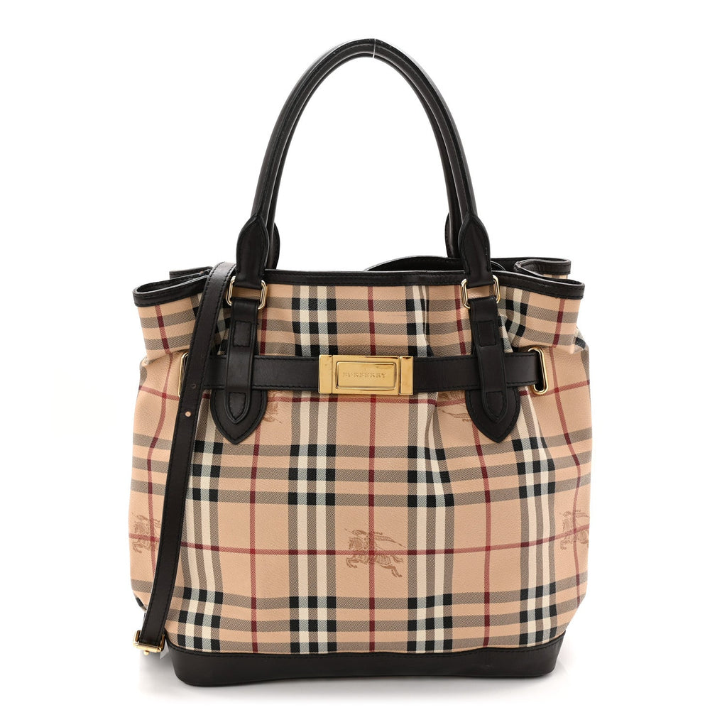 Haymarket Check Medium Golderton Tote Chocolate