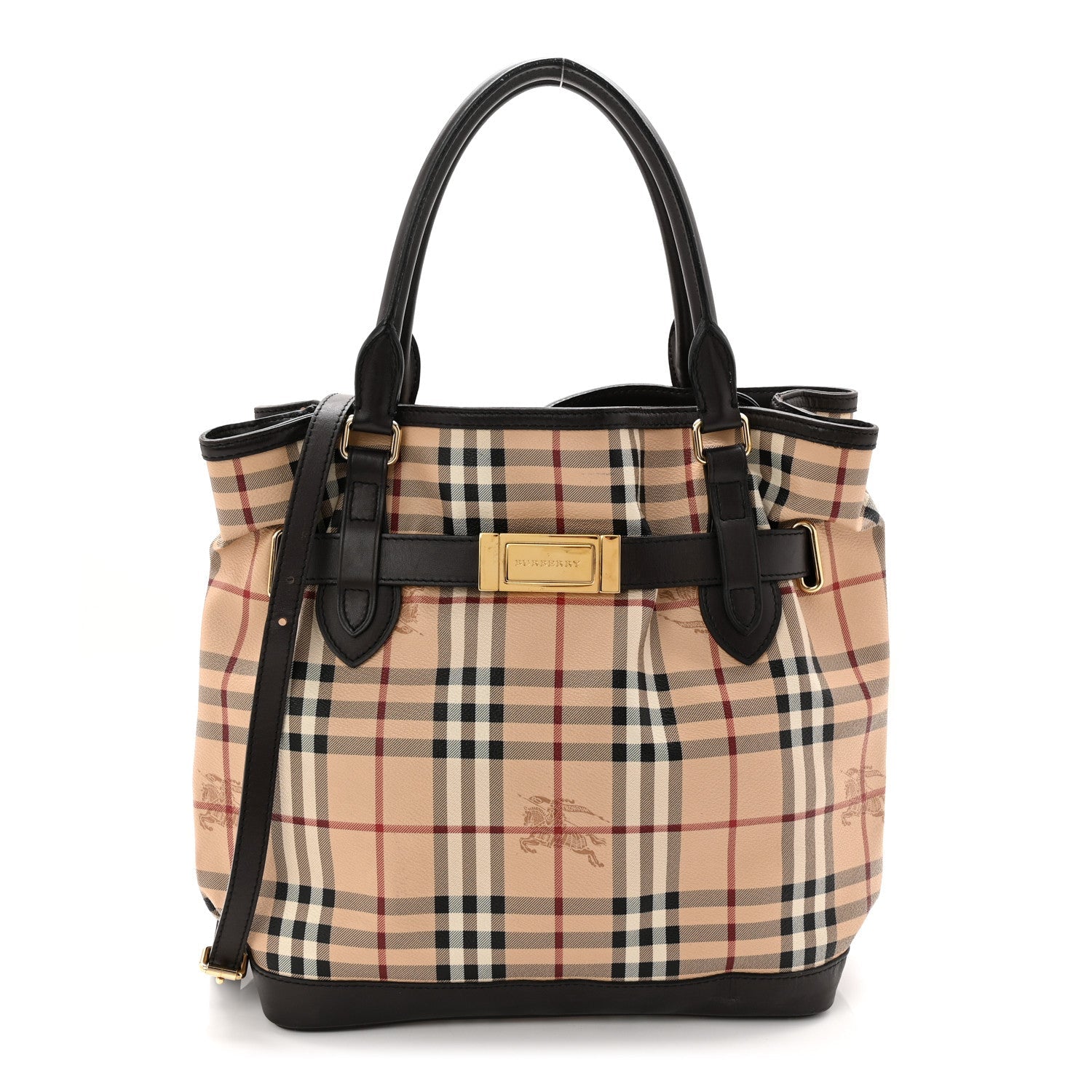 Haymarket Check Medium Golderton Tote Chocolate