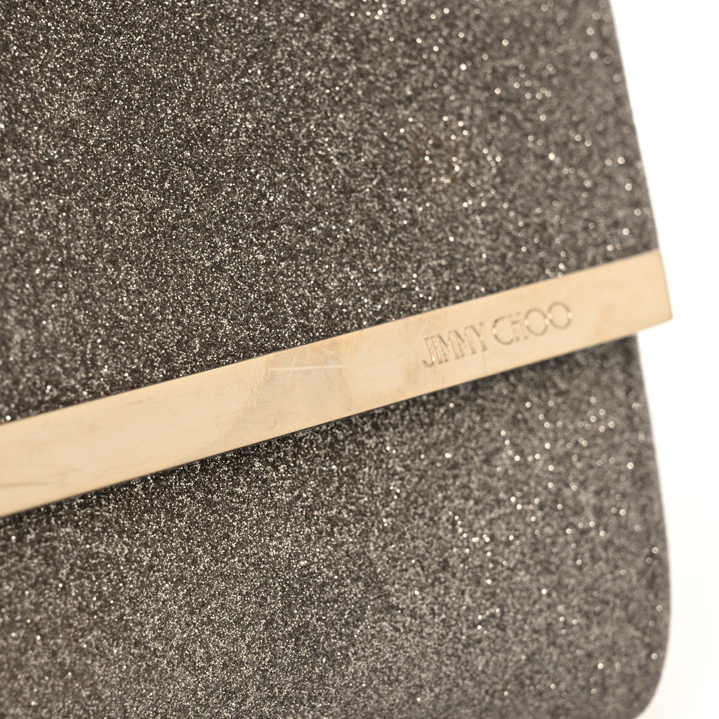 Dusty Glitter Emmie Clutch Platinum Ice
